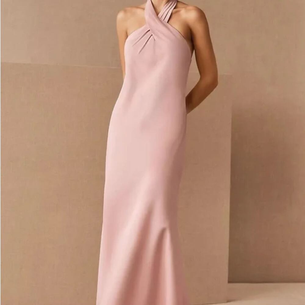 BHLDN Blush Pink Halter Maxi Dress